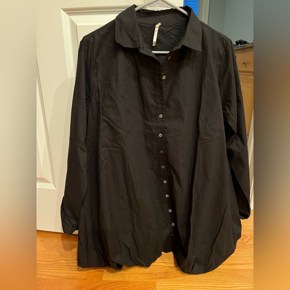Free People Black Shirt Dress - Picture 1 of 1
